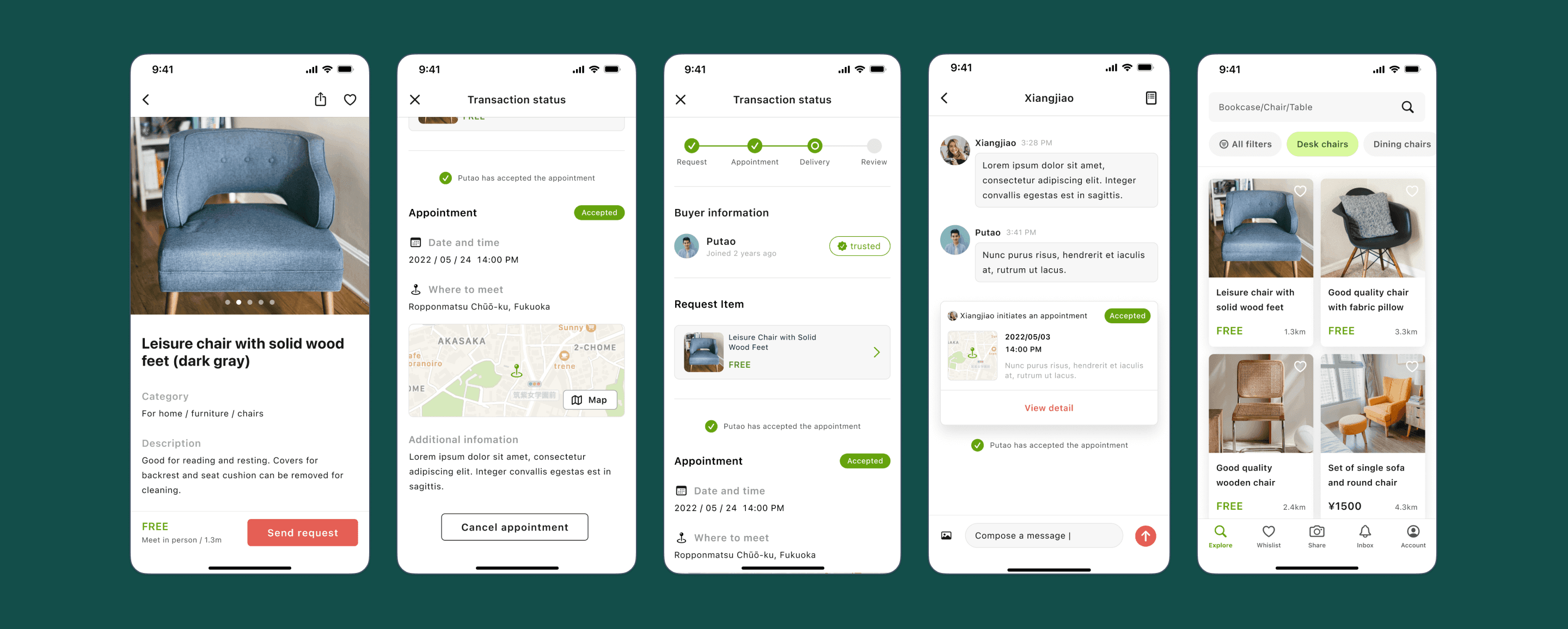 Circle application screenshots